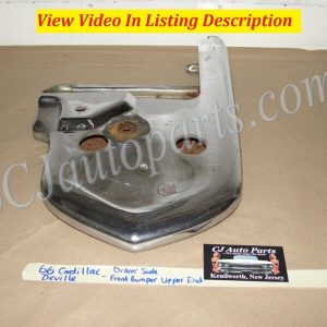 OEM 1966 Cadillac Deville Eldorado Calais Fleetwood LEFT DRIVER SIDE UPPER FRONT BUMPER END #3513678